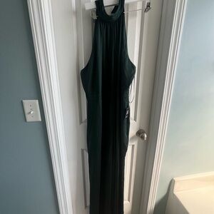 Express Emerald Green Silk Jumpsuit